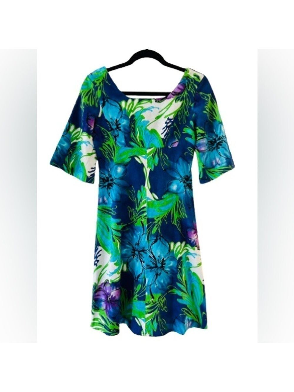 Vintage 1970’s Hawaiian Ui-Maikai 100% Cotton Luau Dress 
Size Small